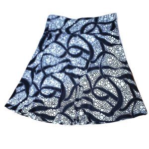 Black & White Skirt, Abstract Print